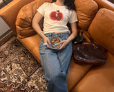 Pomegranate Print Baby Tee for Women